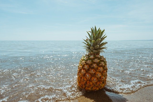 Frutas tipicamente brasileiras - e quem não curte um abacaxi bem docinho na praia? 